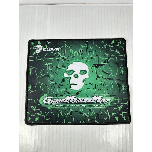 KUIYN Gaming Mouse Mat Pat Green Skull Computer PC READY TO SHIP - Picture 1 of 3